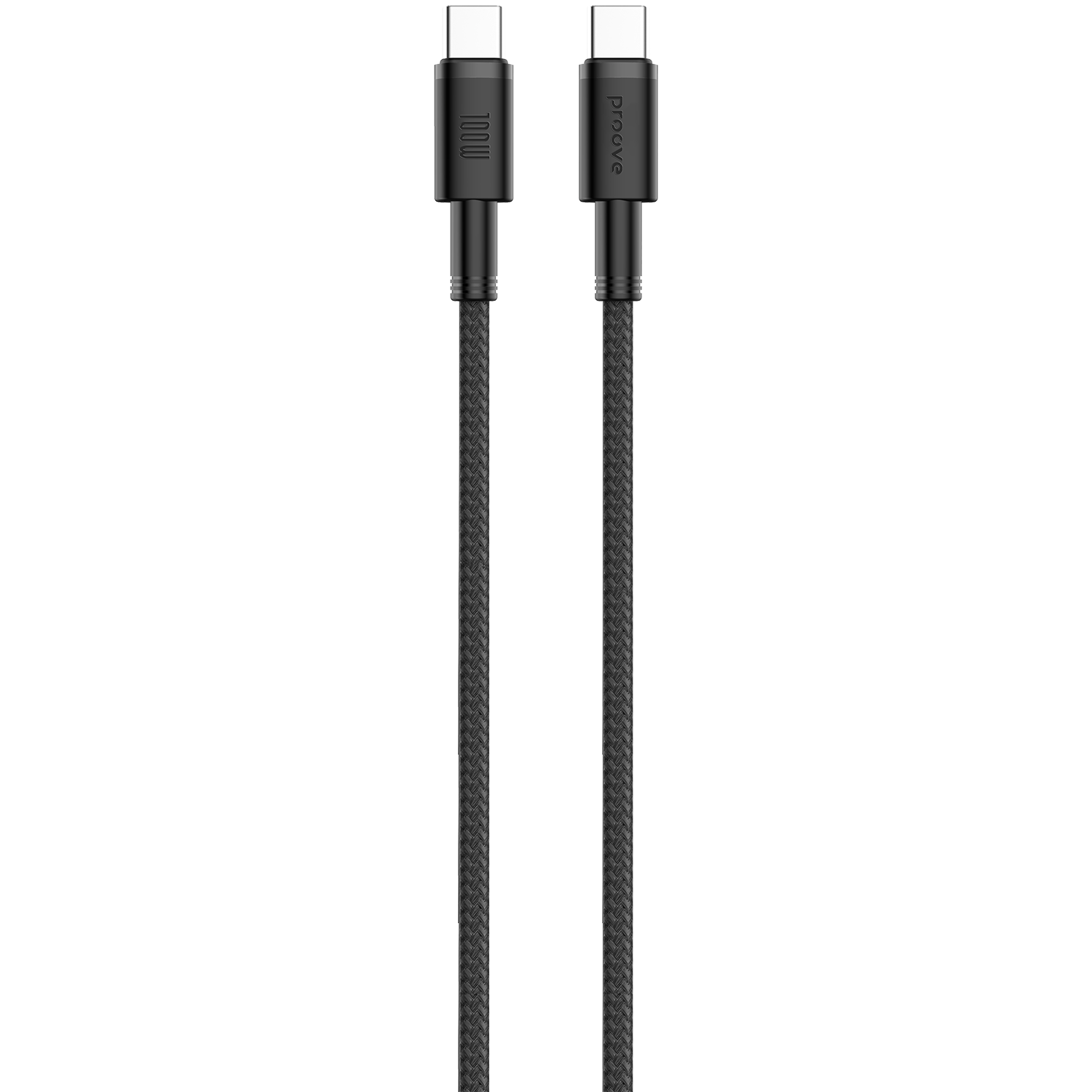 Kabllo Proove Nylo Type-C në Type-C, 100W, 1.5 m, e zezë