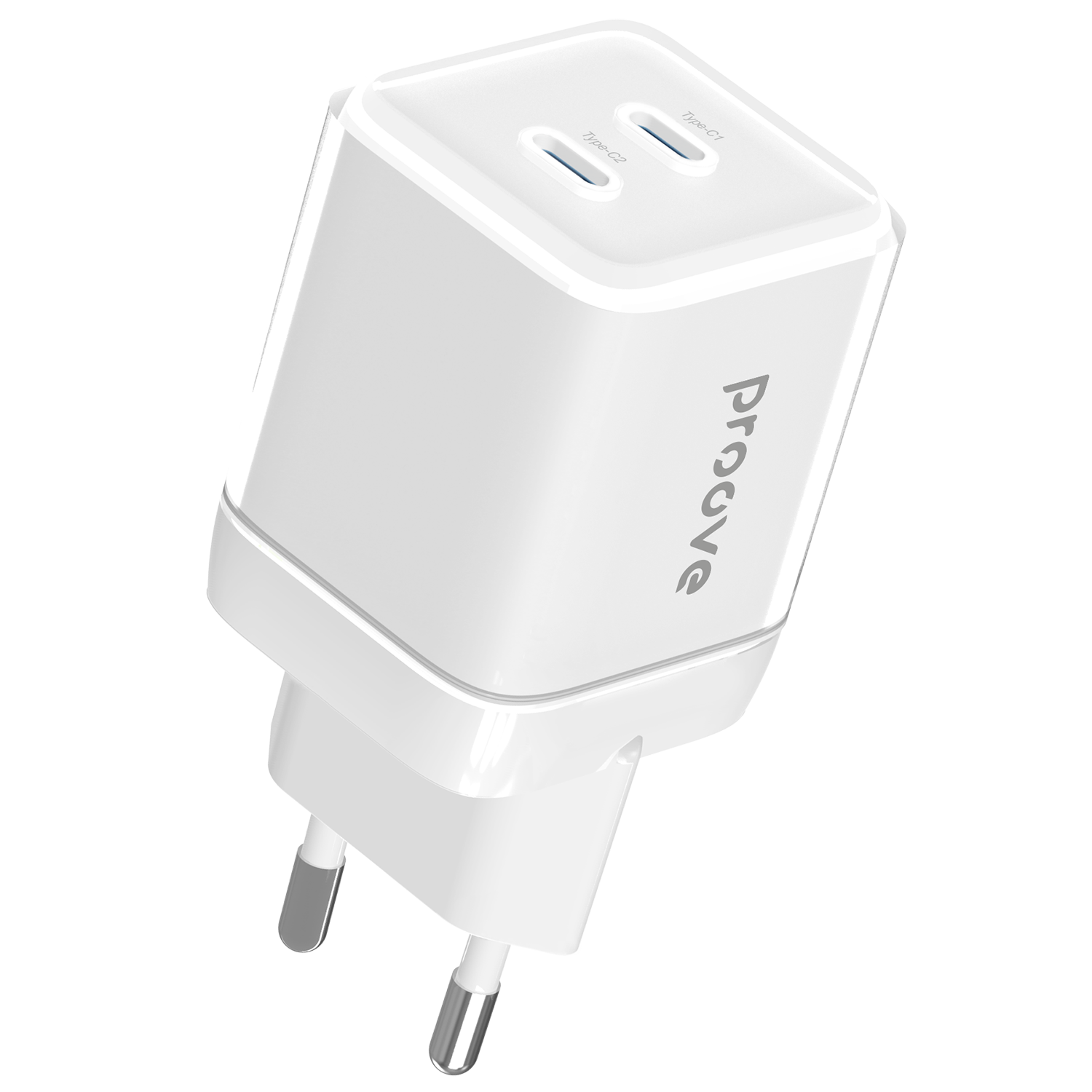 Karikues muri Proove Pure GaN Max, 67W, 2×Type-C, e bardhë