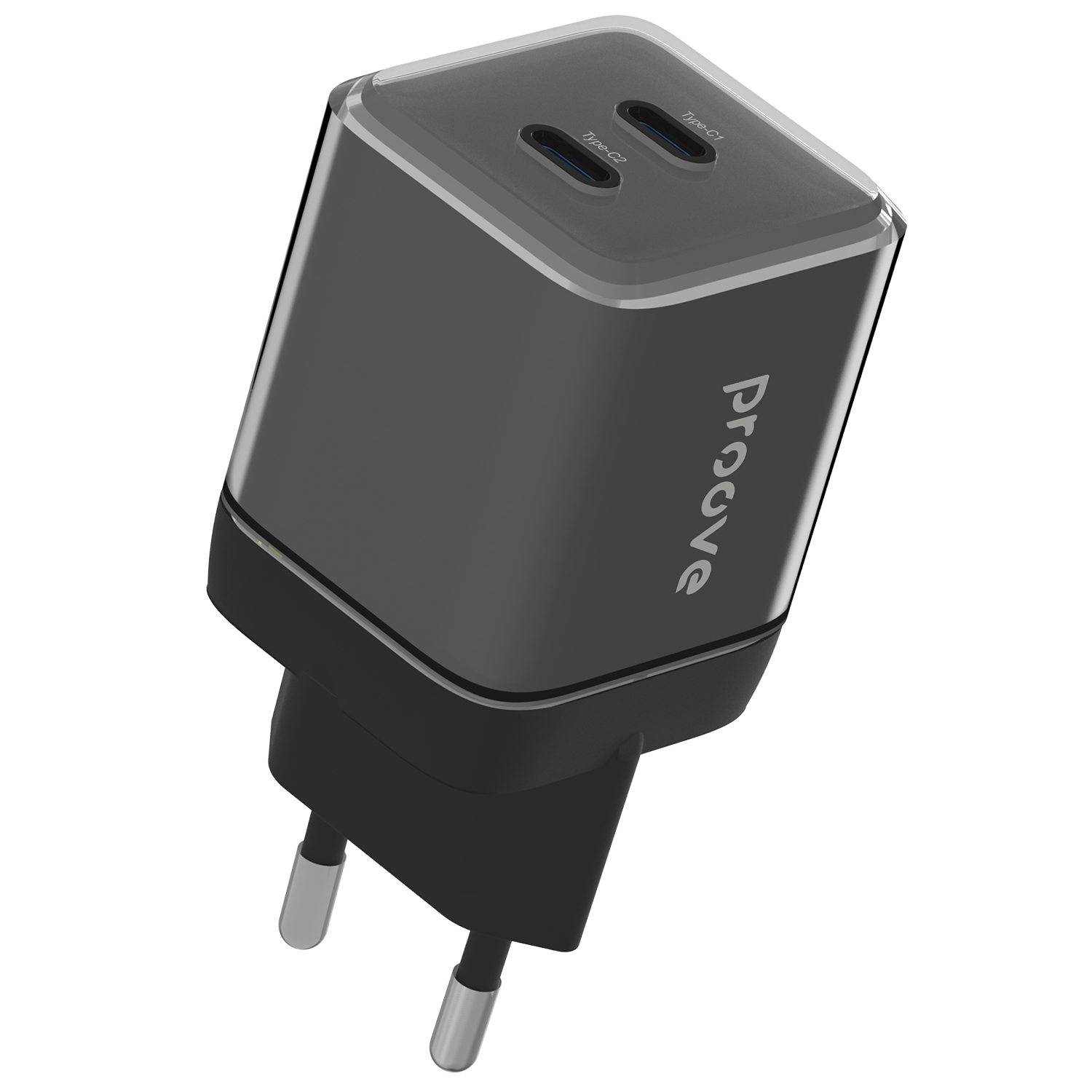 Karikues muri Proove Pure GaN Max, 67W, 2×Type-C, i zi