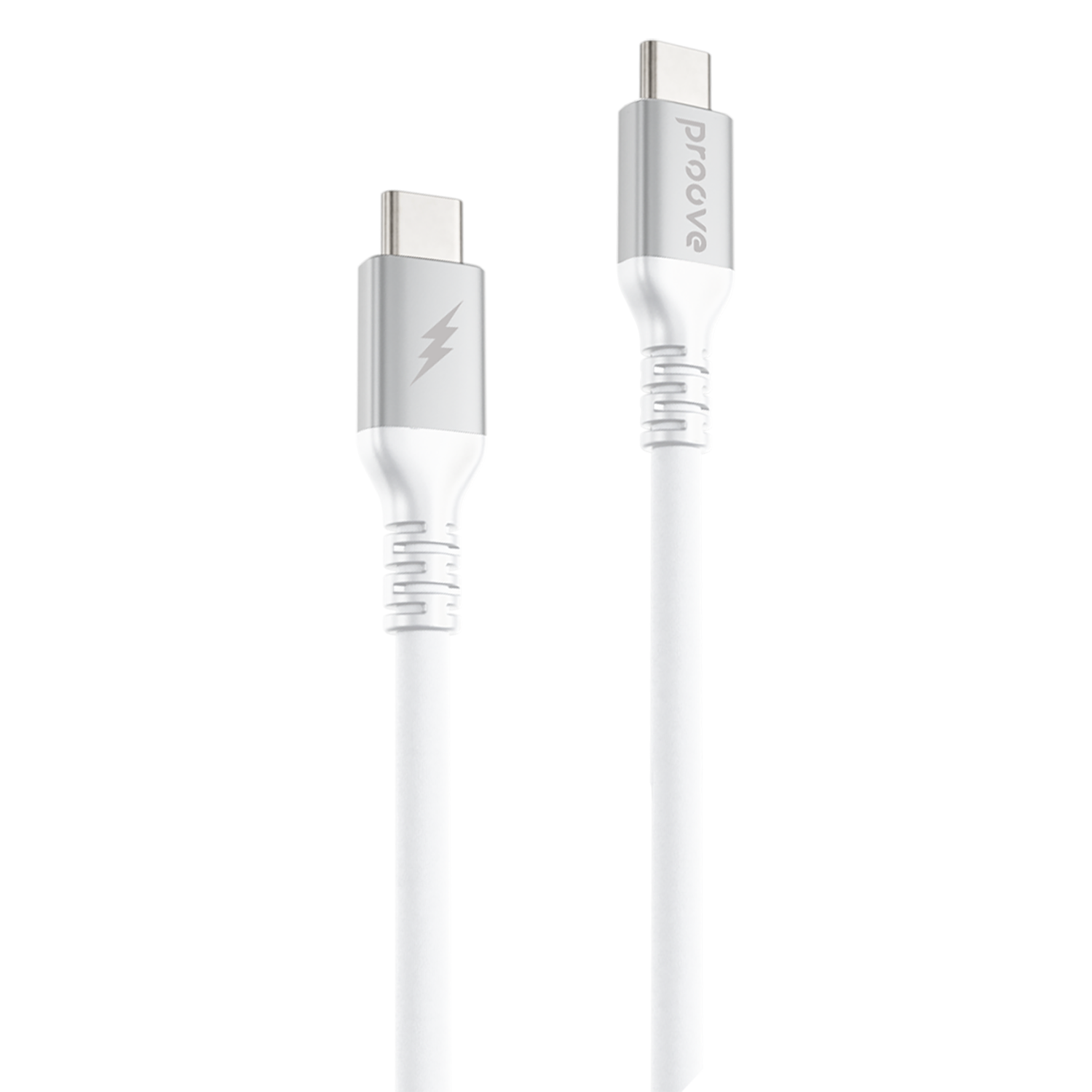 Kabllo karikimi Proove ReGen Silicone Type-C në Type-C, 60W, 1m, e bardhë