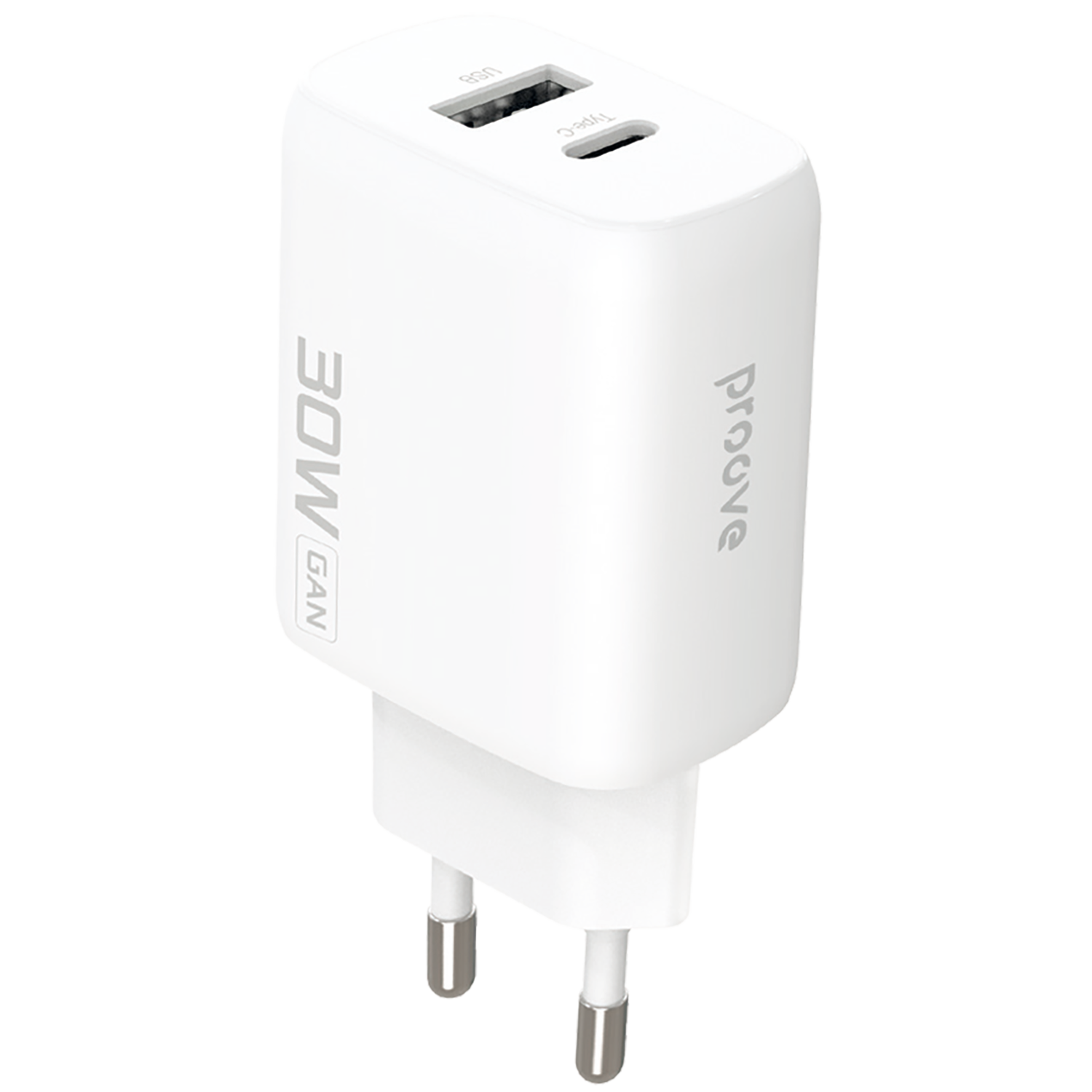 Karikues muri Proove Silicone Power 2, 30W, Type-C + USB, e bardhë