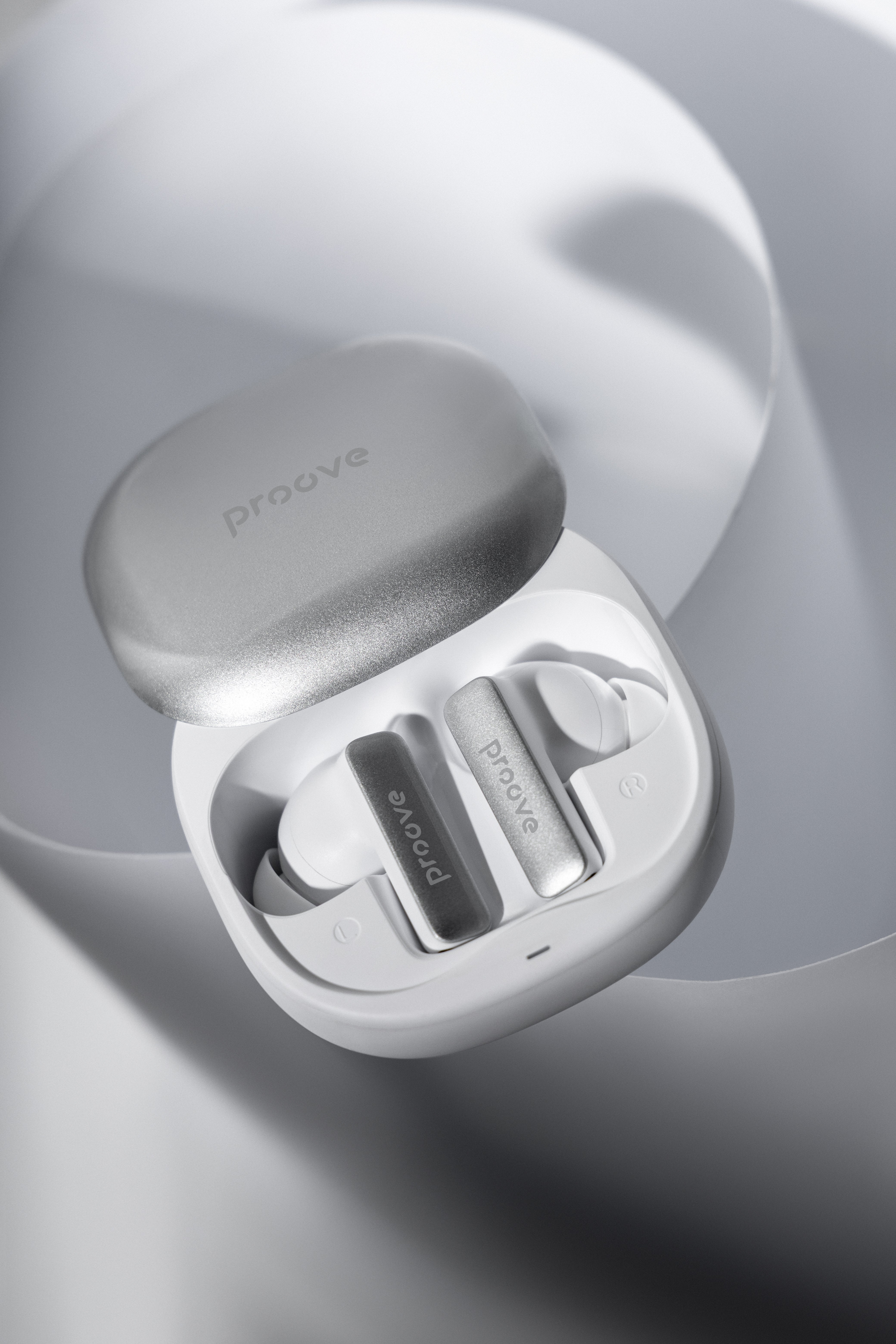 Dëgjuse wireless Proove NoLimit TWS me Hybrid ANC dhe aplikacion inteligjent (APP), të bardha