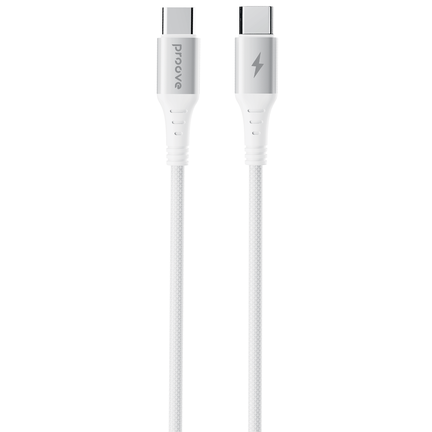 Kabllo karikimi Proove WireX Type-C në Type-C, 60W, 1m, e bardhë