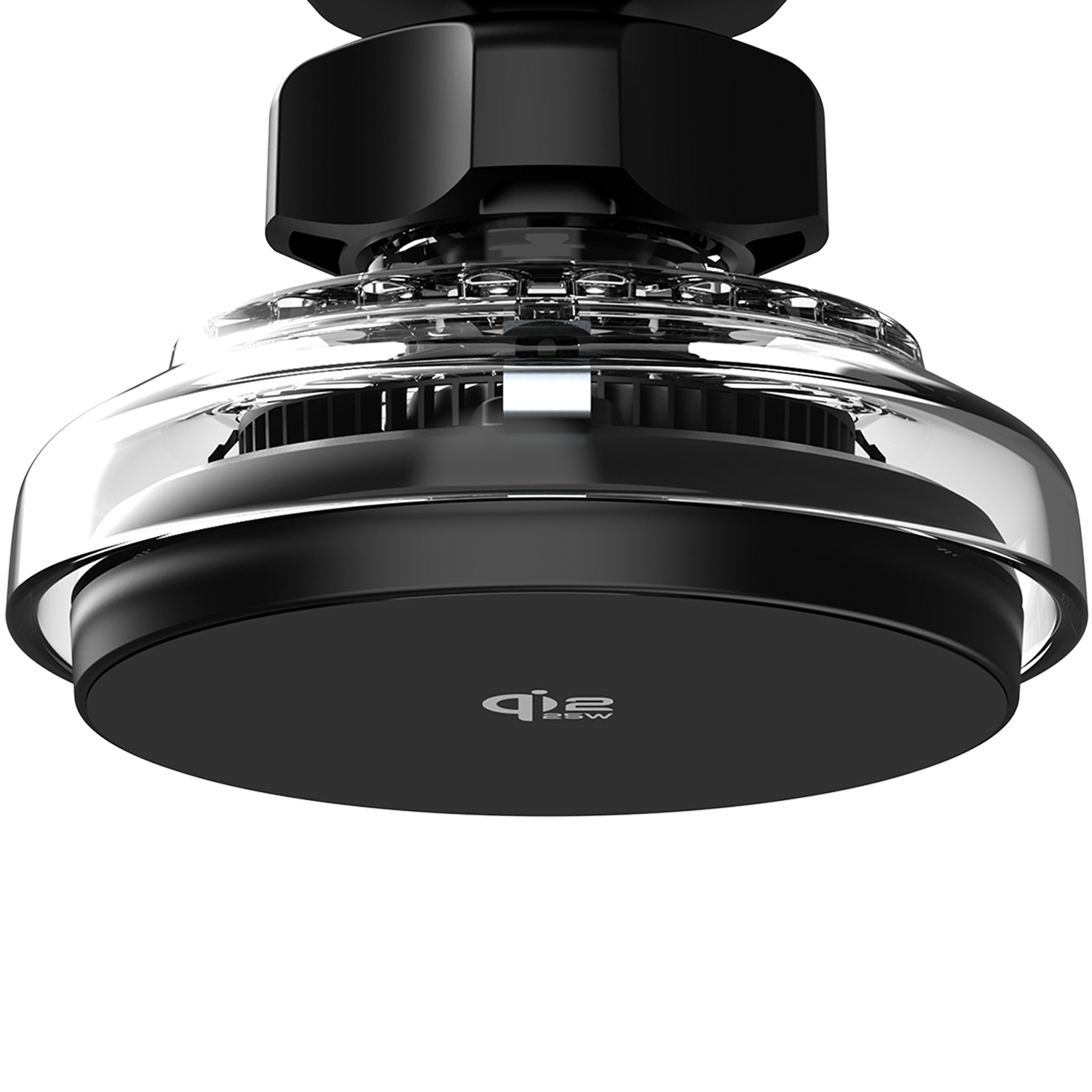 Mbajtëse veture me karikim wireless Proove Light Crystal, Qi2.2, 25W, për ventilim, gri