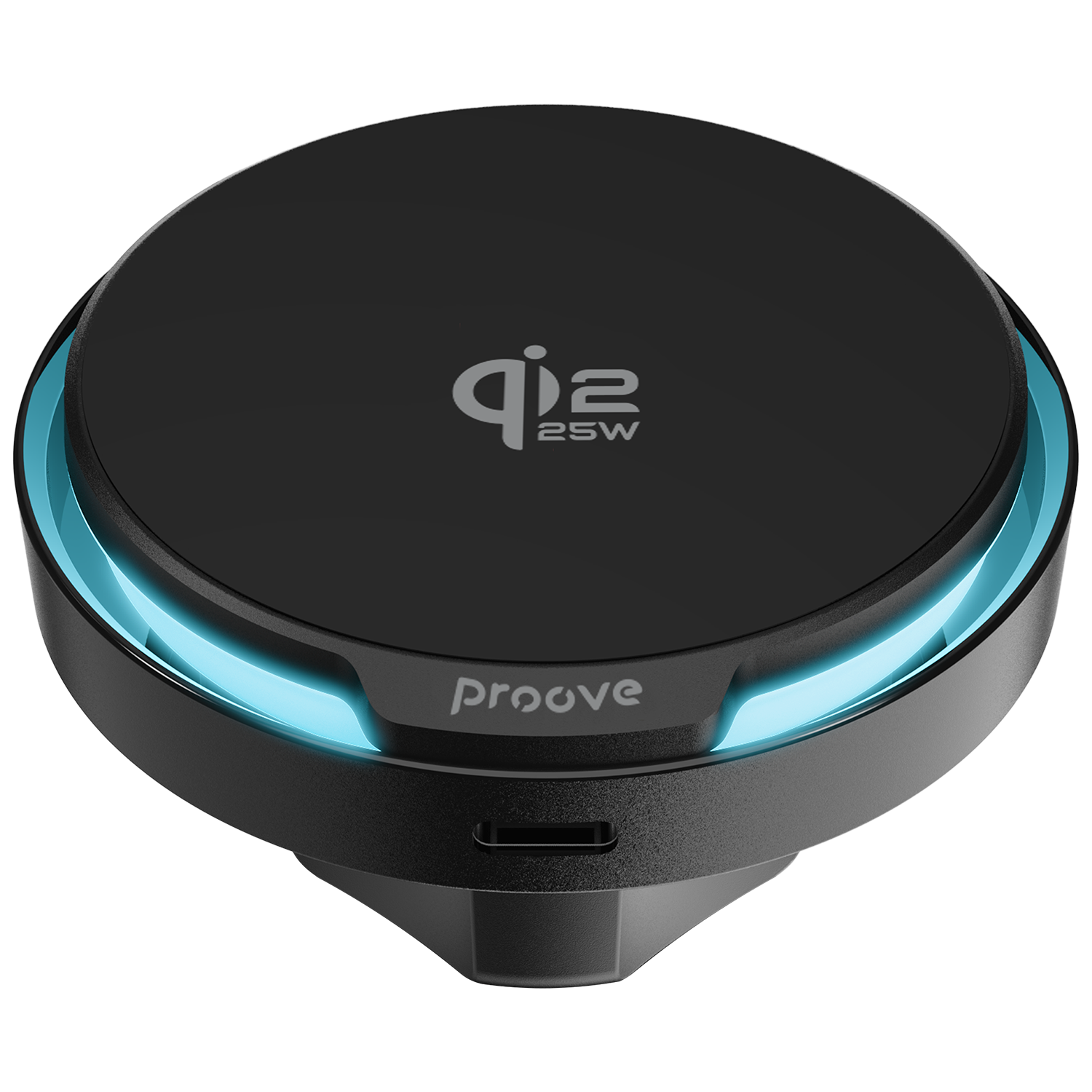Mbajtëse veture me karikim wireless Proove Spark, Qi2.2, 25W, për ventilim, e zezë