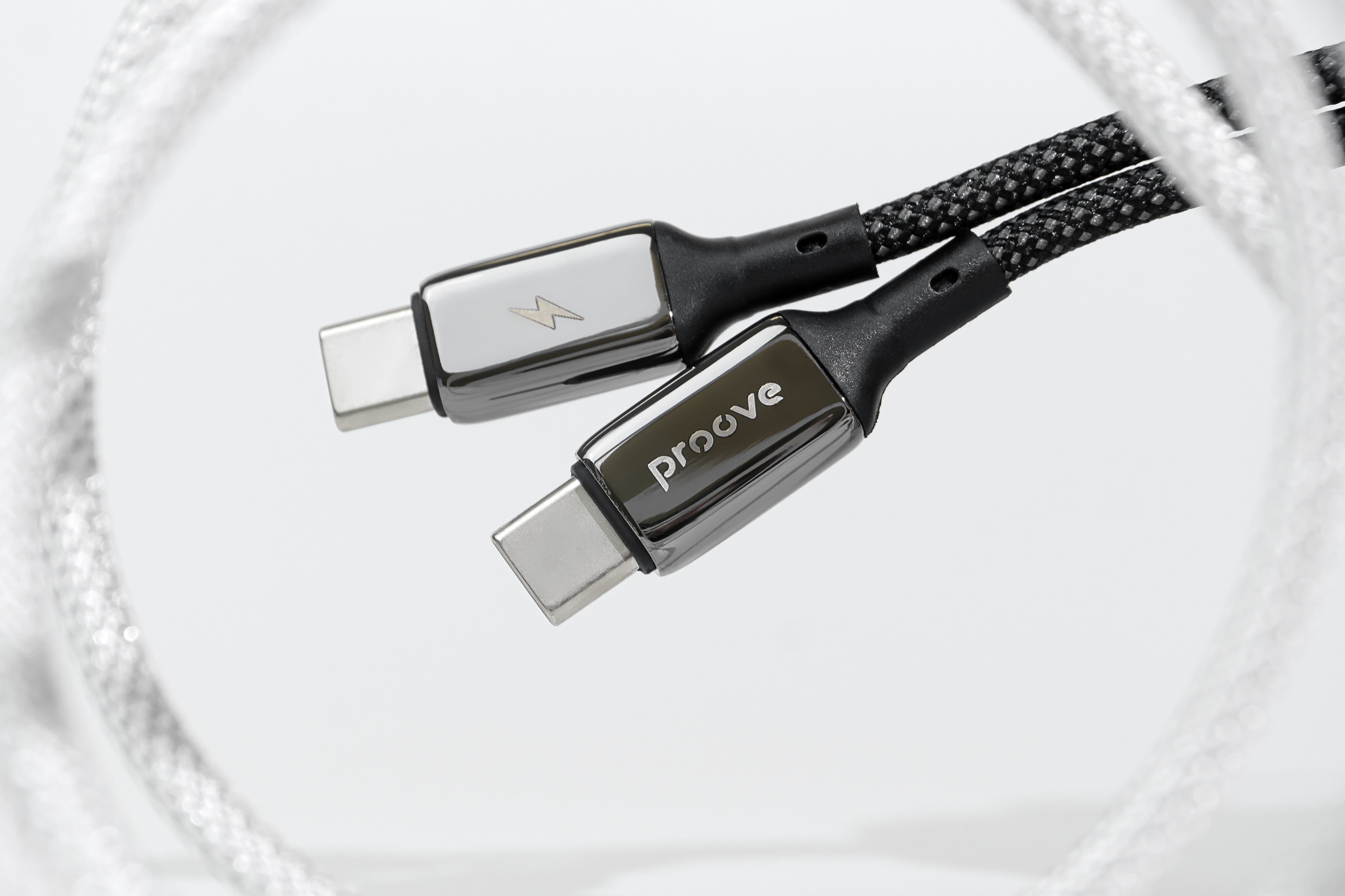 Kabllo karikimi Proove Dense Metal Type-C në Type-C, 60W, 1m