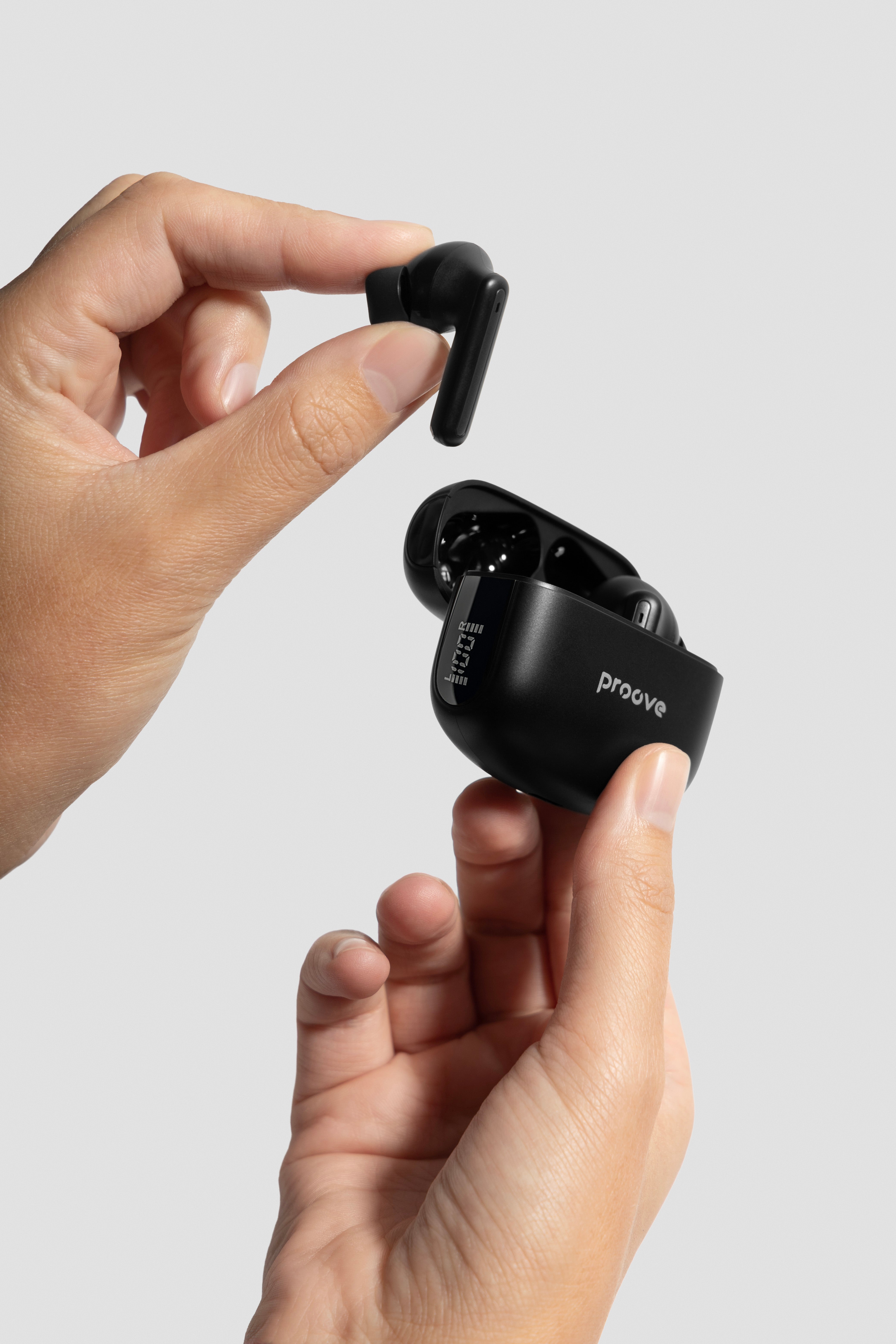 Dëgjuse wireless Proove Tempo TWS, ANC, me aplikacion, të zeza