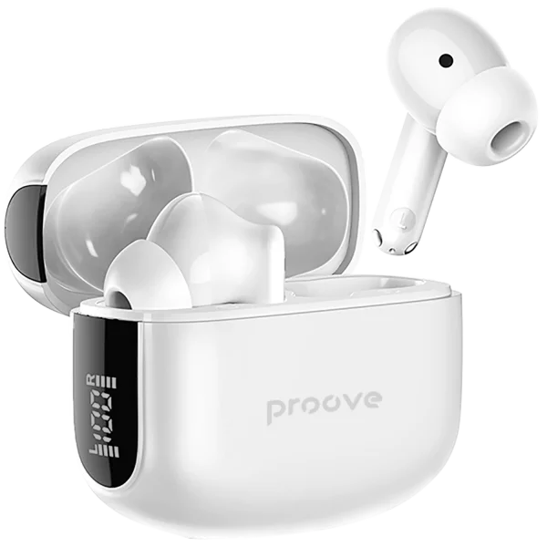Dëgjuse wireless Proove Tempo TWS, ANC, me aplikacion, të bardha