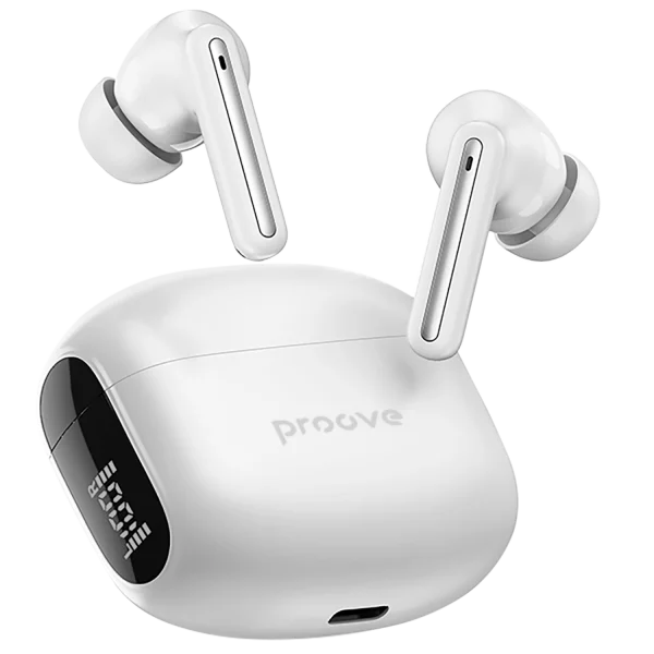 Dëgjuse wireless Proove Tempo TWS, ANC, me aplikacion, të bardha