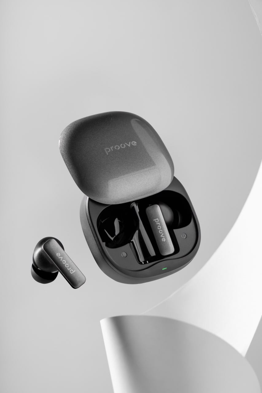 Dëgjuse wireless Proove NoLimit TWS me Hybrid ANC dhe aplikacion inteligjent (APP), të zeza