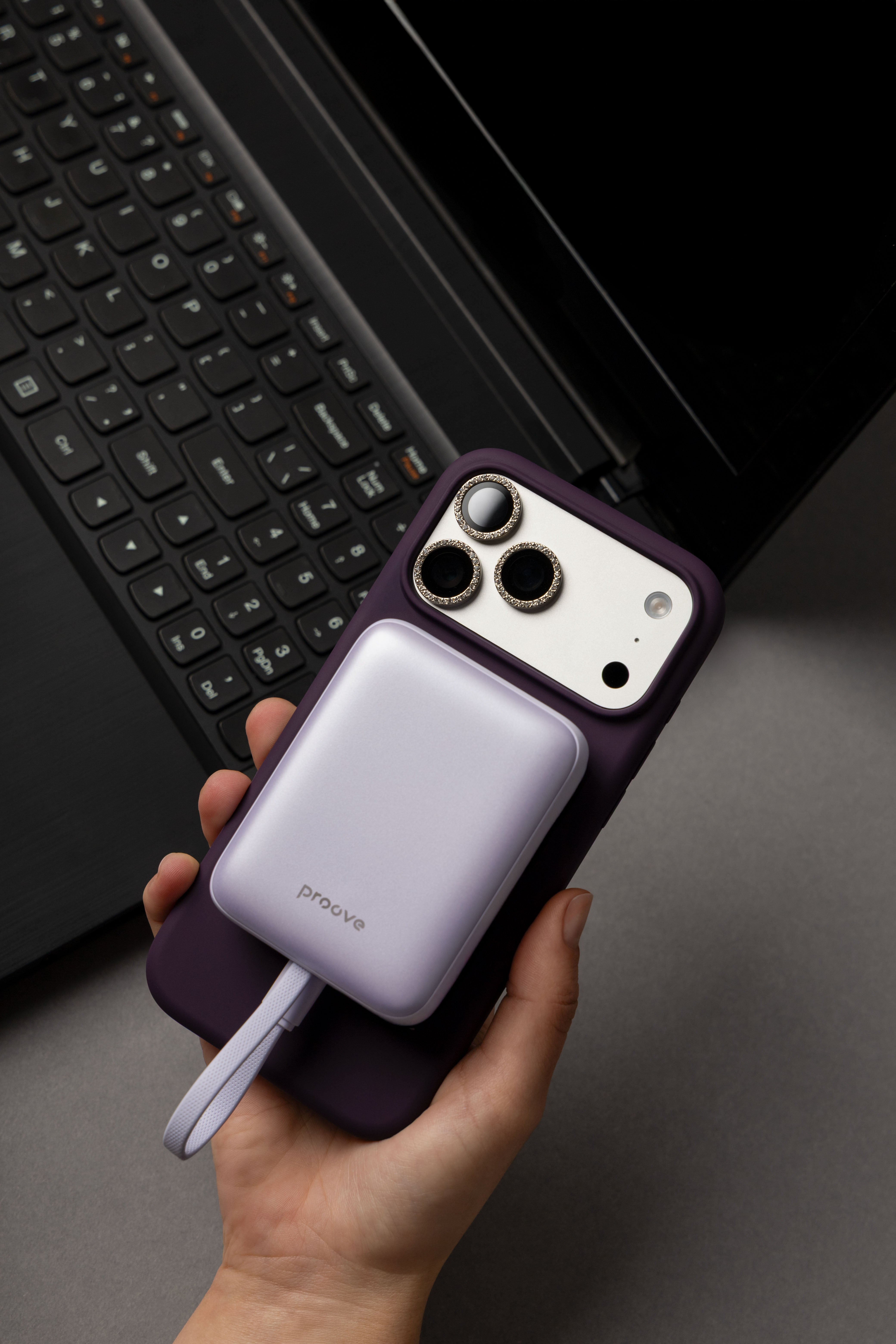 Powerbank Proove Neutron, 10000mAh, 22.5W, wireless, silver
