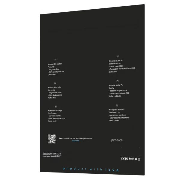 Mbështjellëse Leather Sleeve për MacBook Proove 13.6″ / 14.2″, e kaltër