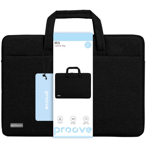 Çantë për laptop Proove Iris 15.6″, Oxford 300D, e zezë
