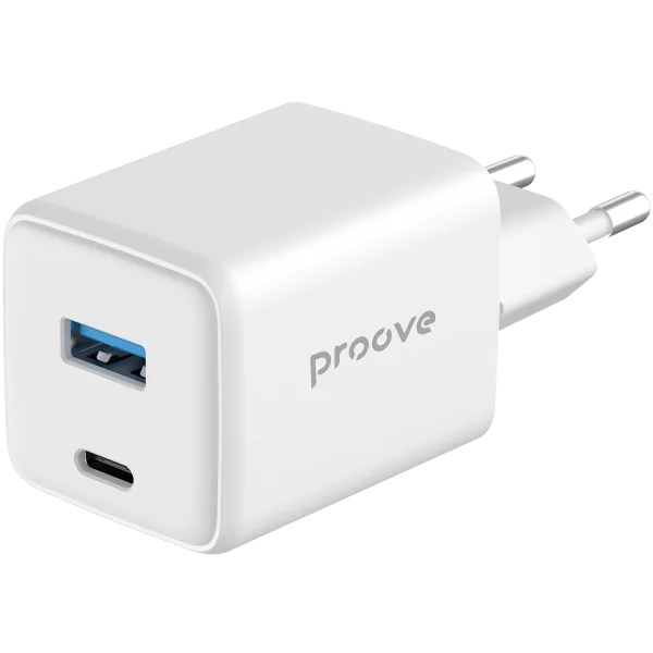 Karikues muri Proove Pocket, 45W, me USB dhe Type-C, i bardhë