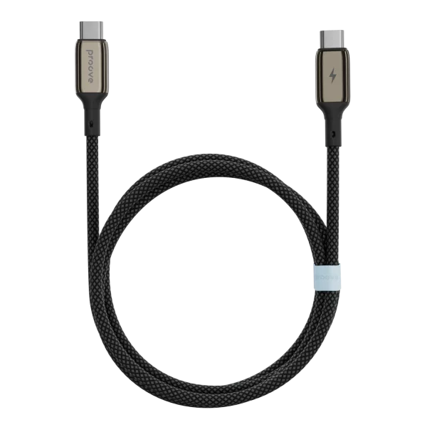 Kabllo karikimi Proove Dense Metal Type-C në Type-C, 60W, 1m