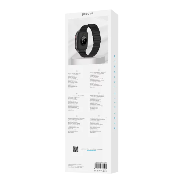Orë inteligjente Proove Humble, 2.04" AMOLED, e zezë