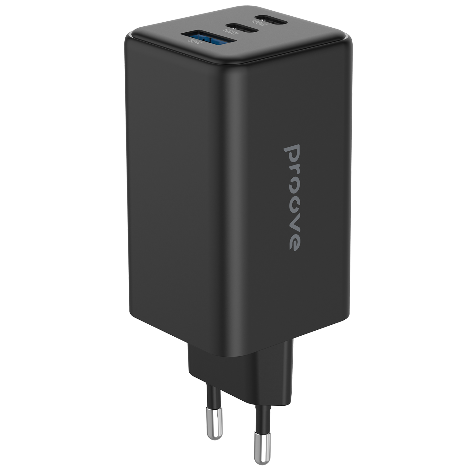 Karikues muri Proove Pocket GaN Max, 100W, 2×Type-C + USB, i zi