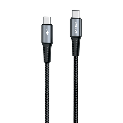 Kabllo karikimi Proove WireX Pro Type-C në Type-C, 100W, 1.5m, e zezë