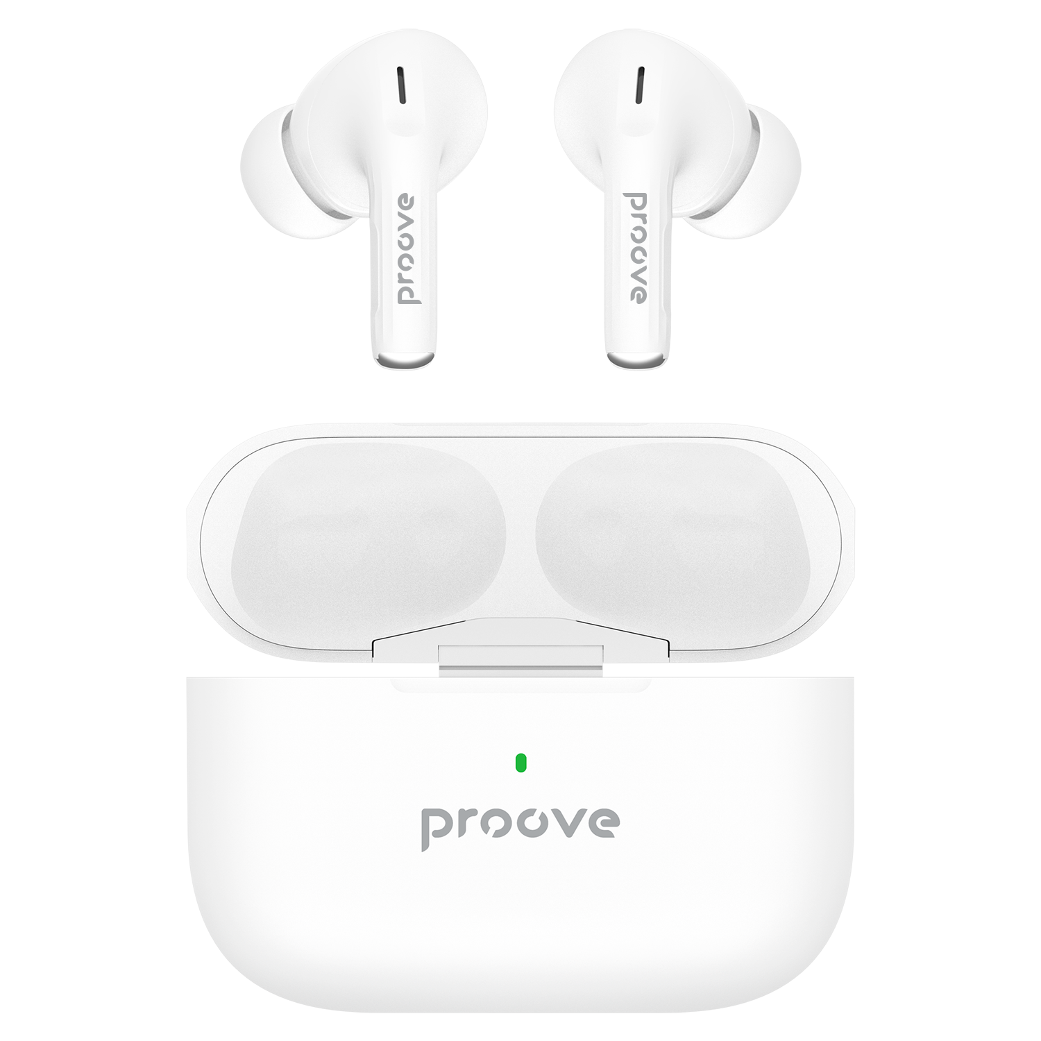 Dëgjuse wireless Proove Mainstream Pro TWS, me aplikacion, të bardha