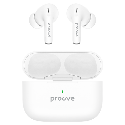 Dëgjuse wireless Proove Mainstream Pro TWS, me aplikacion, të bardha