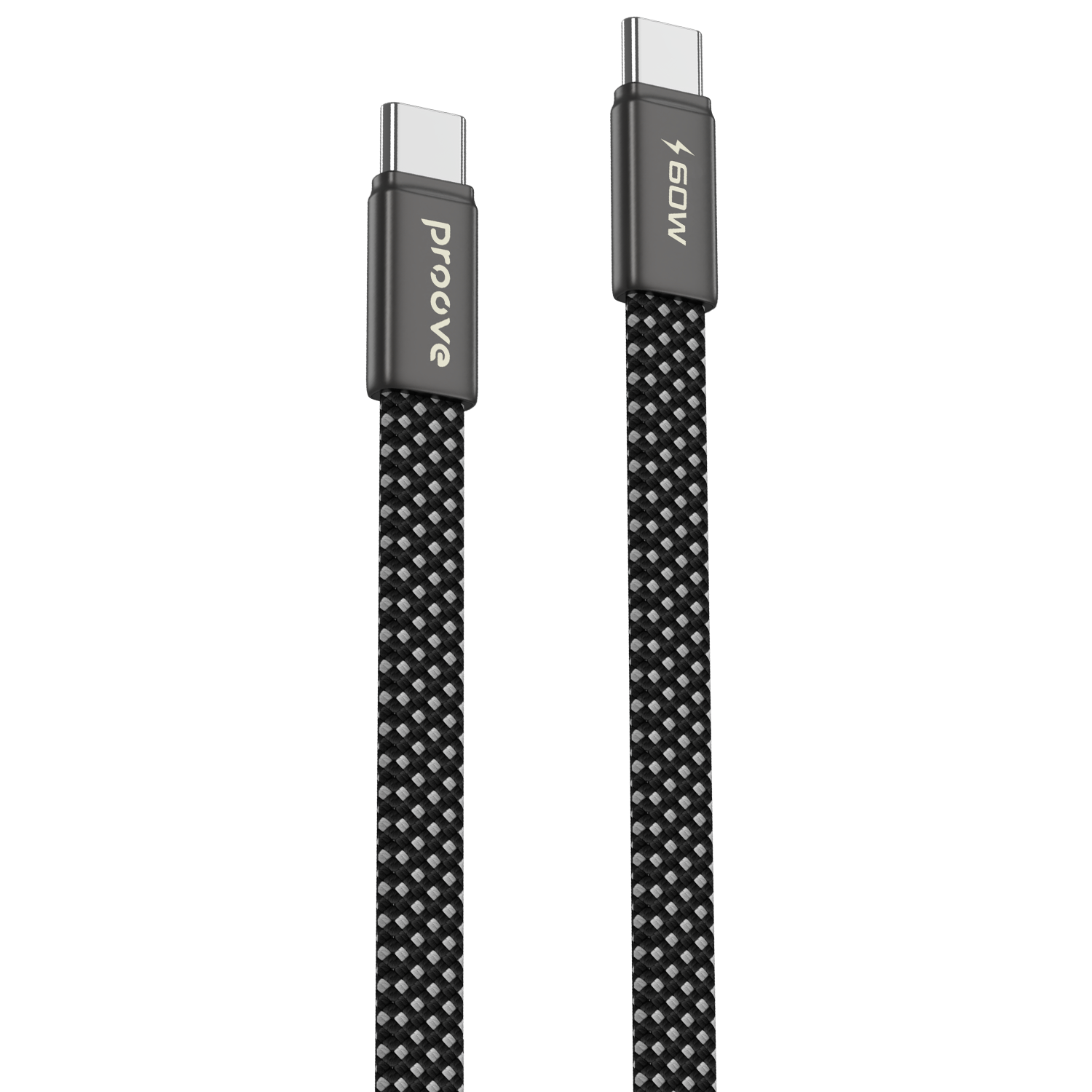 Kabllo karikimi Proove AirLine Type-C në Type-C, 60W, 1m, e zezë