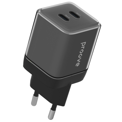 Karikues muri Proove Pure GaN Max, 67W, 2×Type-C, i zi