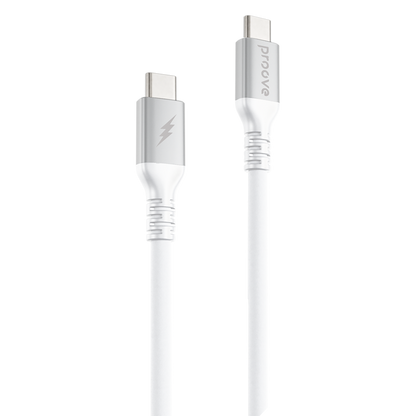 Kabllo karikimi Proove ReGen Silicone Type-C në Type-C, 60W, 1m, e bardhë