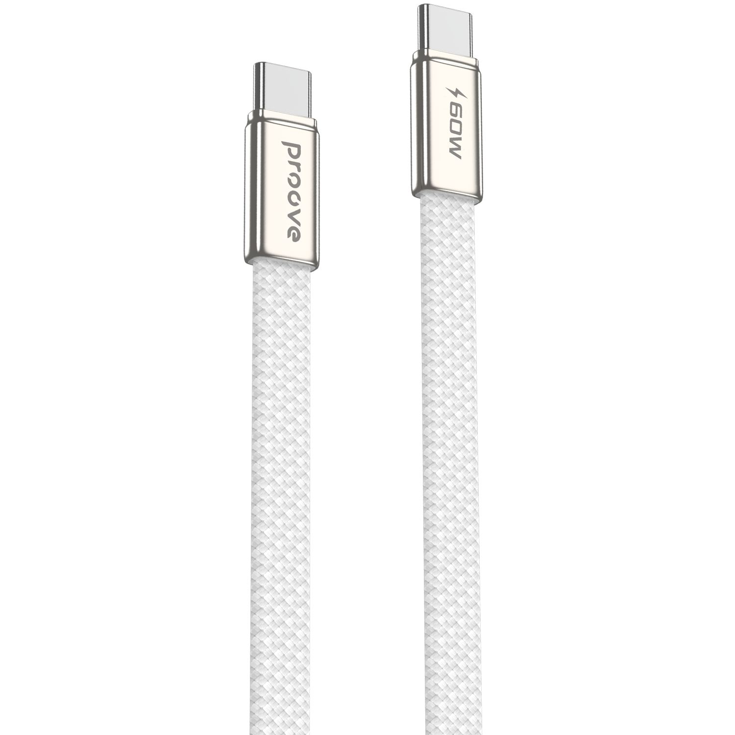 Kabllo karikimi Proove AirLine Type-C në Type-C, 60W, 1m, e bardhë