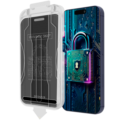 Xham mbrojtës Proove Privacy 360 me Installation Box për iPhone 16 Pro, 9H