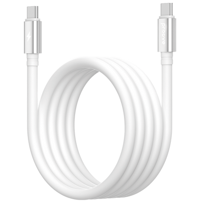 Kabllo karikimi magnetike Proove Magneto Type-C në Type-C, 60W, 1m, e bardhë