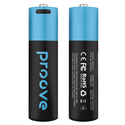 Bateri të rikarikueshme Proove Compact Energy AA 1.5V, 2400mWh 2 copë