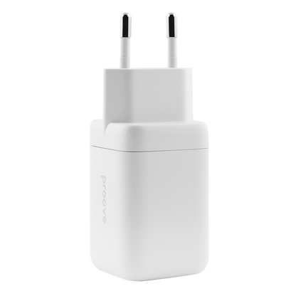 Karikues muri Proove Silicone Power, 40W, me 2×Type-C, i bardhë