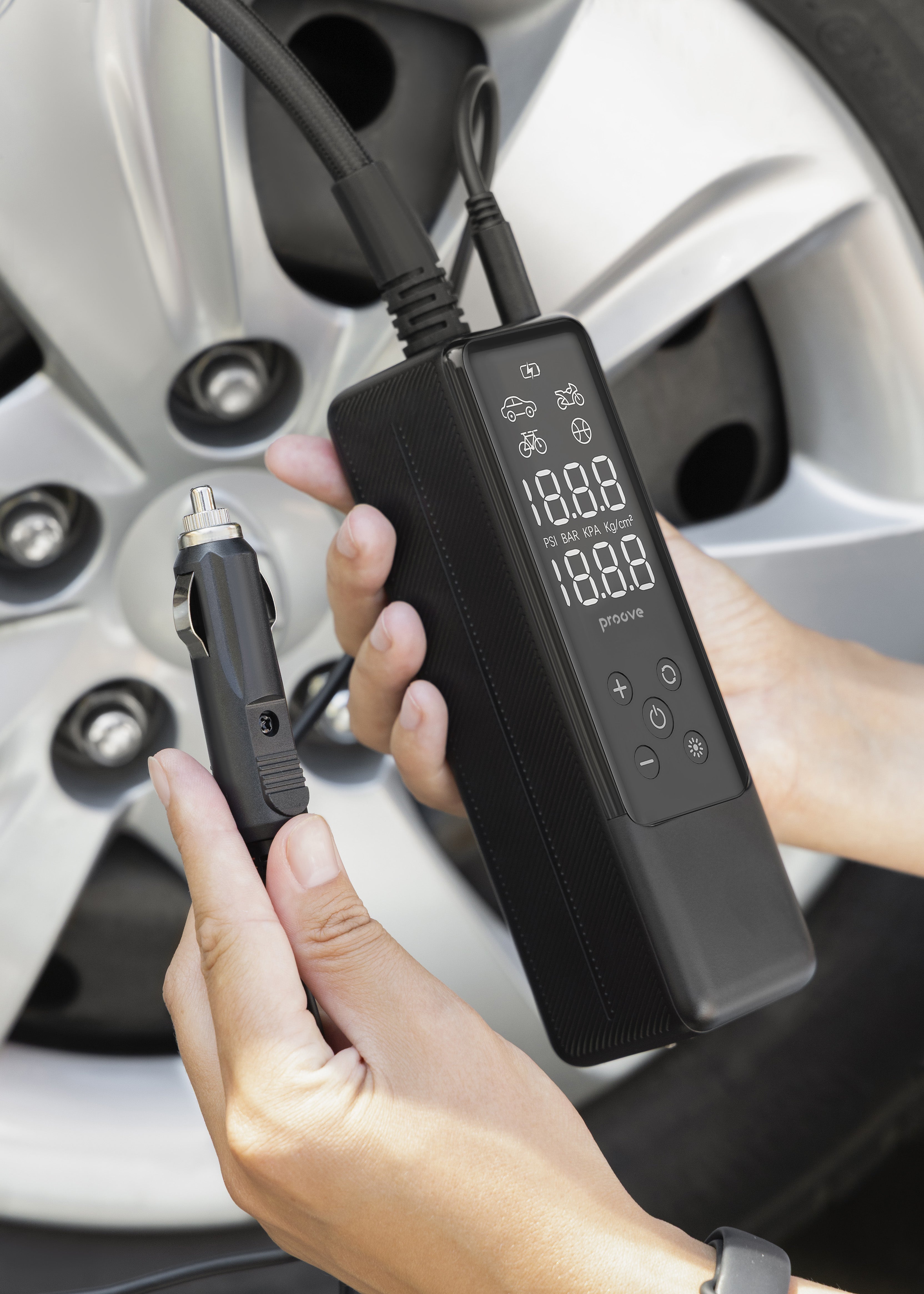 Kompresor gomash për makinë Proove Pump Assistant Mini, 85W, 3.5 bar, i zi