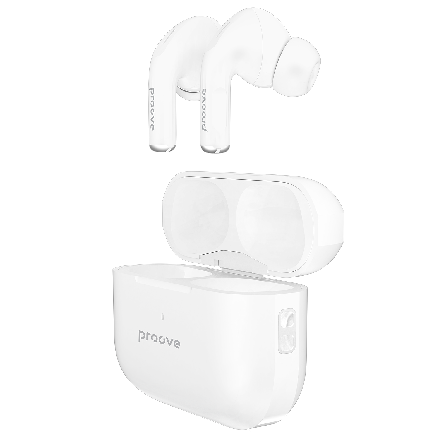 Dëgjuse wireless Proove Mainstream Pro TWS, me aplikacion, të bardha