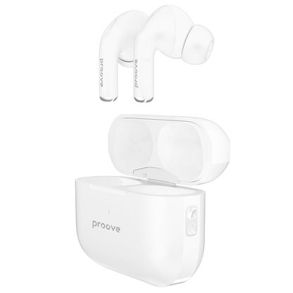 Dëgjuse wireless Proove Mainstream Pro TWS, me aplikacion, të bardha