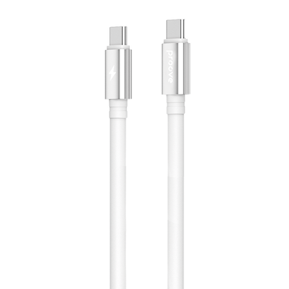 Kabllo karikimi magnetike Proove Magneto Type-C në Type-C, 60W, 1m, e bardhë