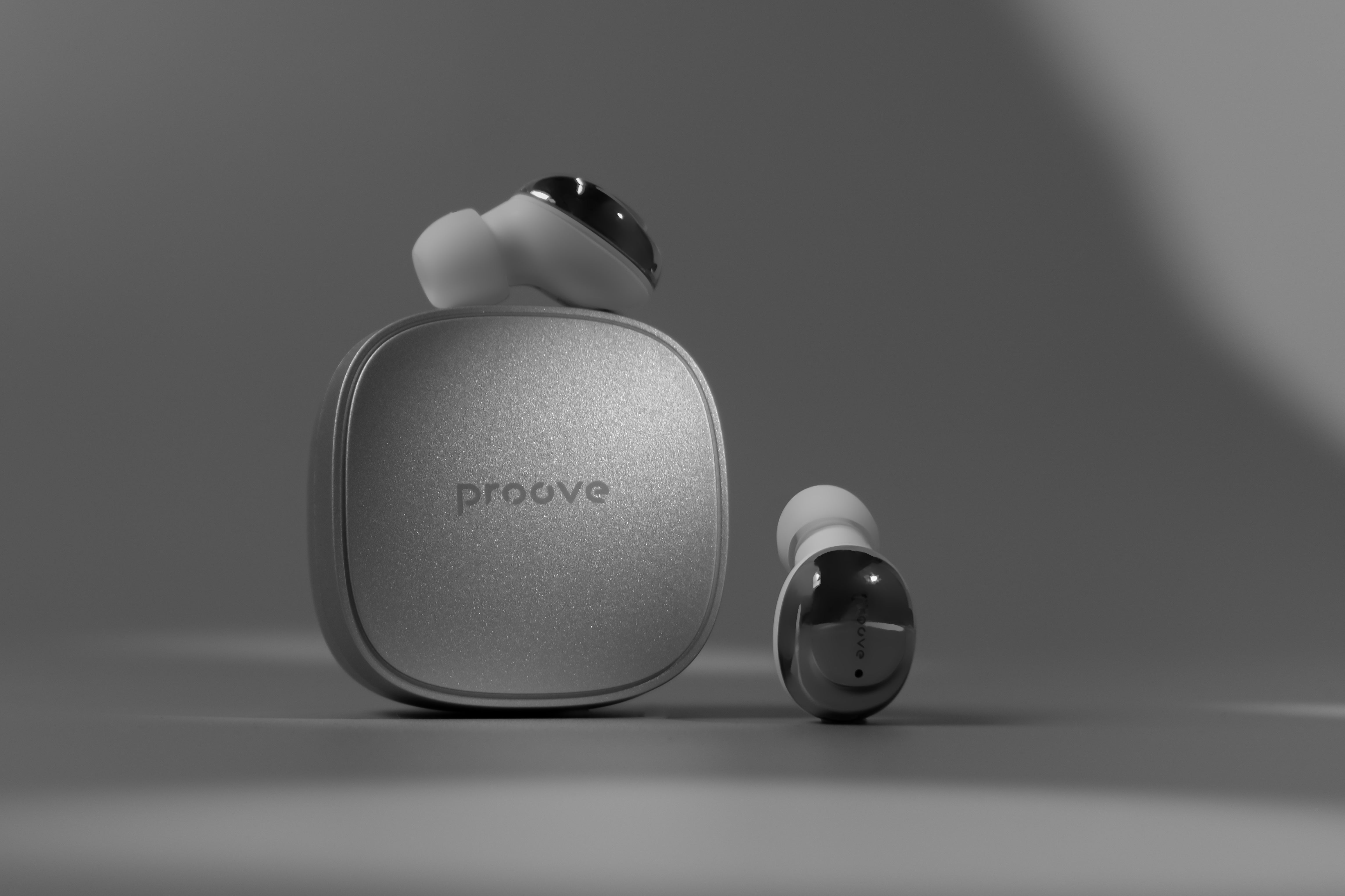 Dëgjuse wireless Proove Charm TWS, touch-control, me aplikacion, Silver