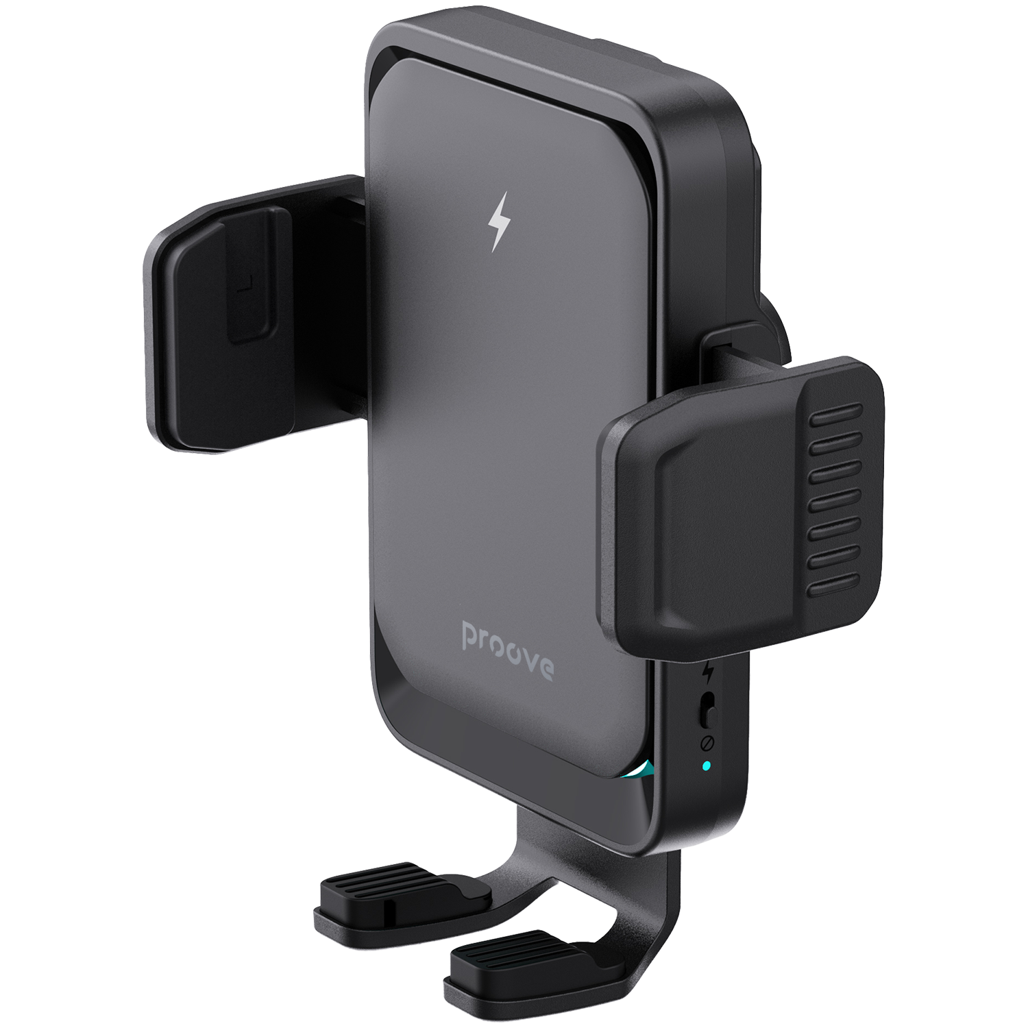 Mbajtëse veture me karikim wireless Proove Sonic Pro, Qi, 15W, për ventilim, e zezë