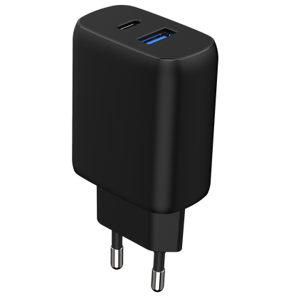 Karikues muri Proove Silicone Power 2, 30W, Type-C + USB, me kabllo Type-C në Type-C, i zi