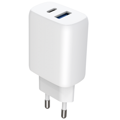 Karikues muri Proove Silicone Power 2, 30W, Type-C + USB, me kabllo Type-C në Type-C, e bardhë