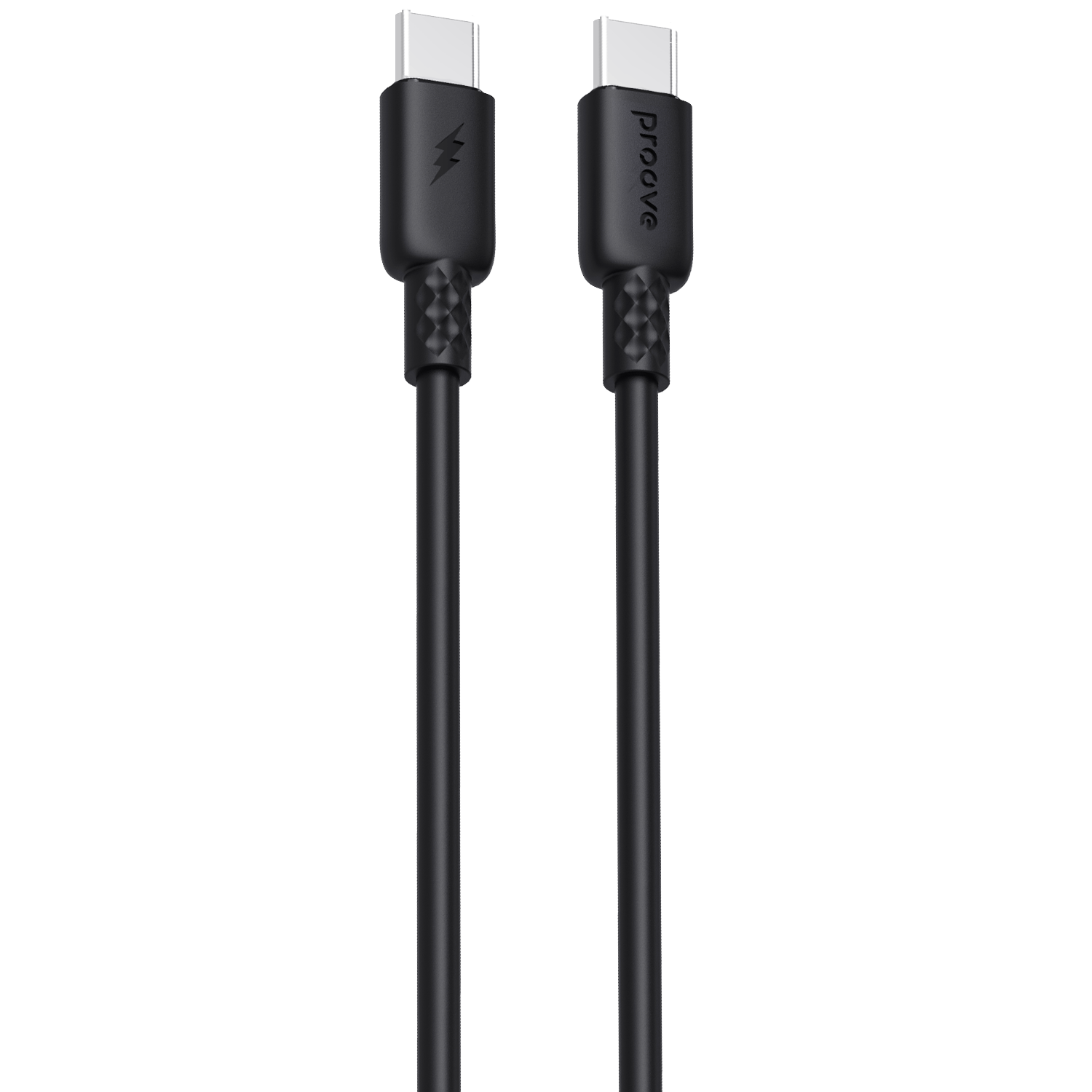 Kabllo karikimi Proove GridLine Type-C në Type-C, 60W, 1m, e zezë
