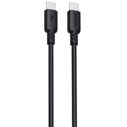 Kabllo karikimi Proove GridLine Type-C në Type-C, 60W, 1m, e zezë