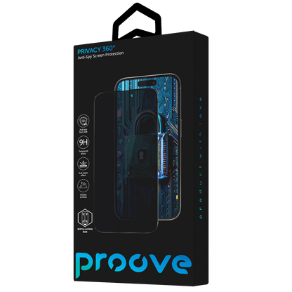 Xham mbrojtës Proove Privacy 360 me Installation Box për iPhone 16 Pro, 9H