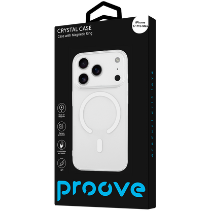 Fotrollë Proove Crystal me unazë magnetike për iPhone 17 Pro Max, transparente