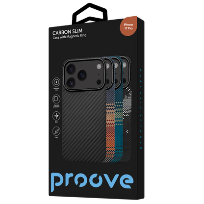 Fotrollë Proove Carbon Slim për iPhone 17 Pro, glowrise