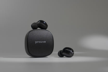 Dëgjuse wireless Proove Charm TWS, touch-control, me aplikacion, të zeza