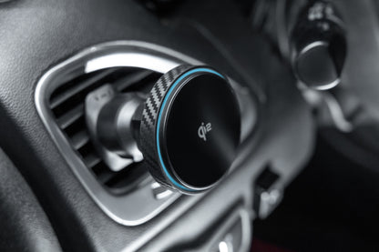 Mbajtëse magnetike për telefon me karikim wireless Proove Graphite Circle Qi2, 15W, për ventilim makine, e zezë