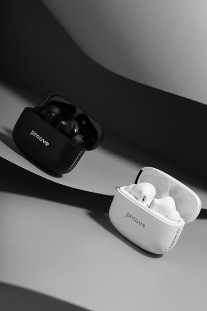 Dëgjuse wireless Proove Tempo TWS, ANC, me aplikacion, të bardha