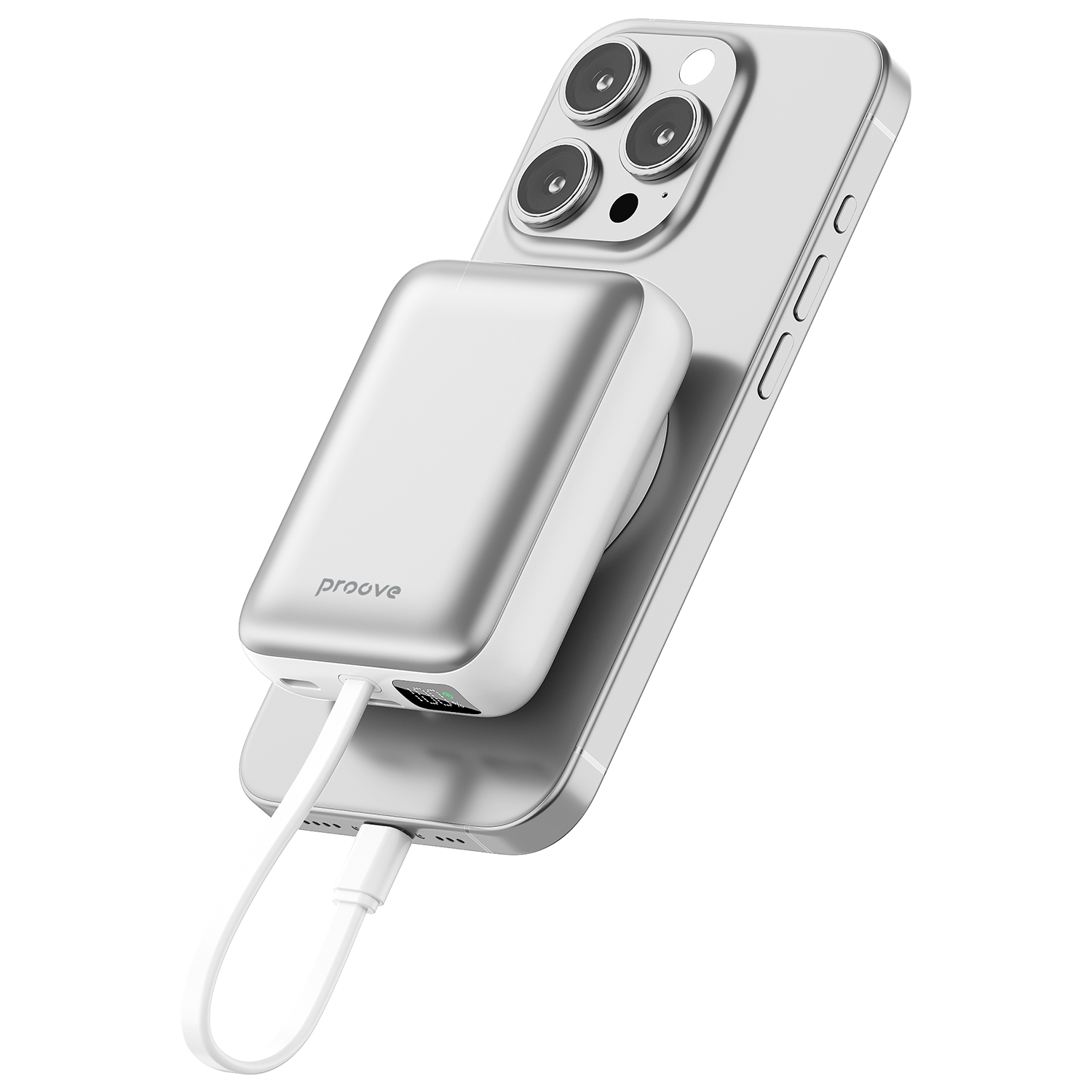 Powerbank Proove Neutron, 10000mAh, 22.5W, wireless, silver