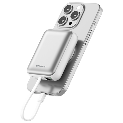 Powerbank Proove Neutron, 10000mAh, 22.5W, wireless, silver